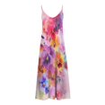 thumbnail image 4 of FcBaudy Camisole Sans Manches Col en V, Robes d'Été pour Femmes, Robes Sans Manches Mode Imprimée Bretelles Robes Femmes, 4 of 5
