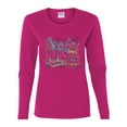 thumbnail image 2 of Wild Bobby, God Grant Me Serenity Courage and Wisdom Prayer Faith, Inspirational/Christian, Women Graphic Long Sleeve Tee, Fuschia, Medium, 2 of 3