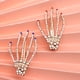 thumbnail image 5 of 2 piezas pinza de pelo esqueleto pinza de pelo punky hueso estilo de mano clip horquilla sombreros accesorios de decoración de halloween (rojo + azul), 5 of 6