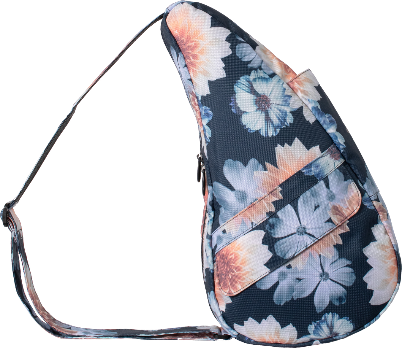 AmeriBag 17" Print Crossbody Sling Healthy Back Bag (Dahlias)