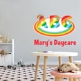 thumbnail image 2 of Multicolored Daycare Alphabet Peel and Stick Wall Decals - Custom Name Giant Wall Decal- Vinyl Sticker Decoration for Daycare Classroom or Playroom-Size : 10" x 7"., 2 of 4
