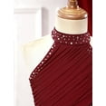 thumbnail image 6 of DPOIS Kids Girls Sleeveless Lyrical Dance Dress Ballet Leotards Dress Burgundy 14, 6 of 7