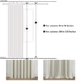 thumbnail image 6 of Jainmy 100% Blackout Flax Linen Curtains for Living Room, Rod Pocket & Back Tabs Light Blocking Thermal Insulated Bedroom Drapes ,52"x84",2 Panels,Beigewhite, 6 of 10