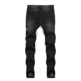 thumbnail image 3 of Gvmfive Men Denim Zip Fly Mid Rise Side Pockets Skinny Ripped Jeans, 3 of 5