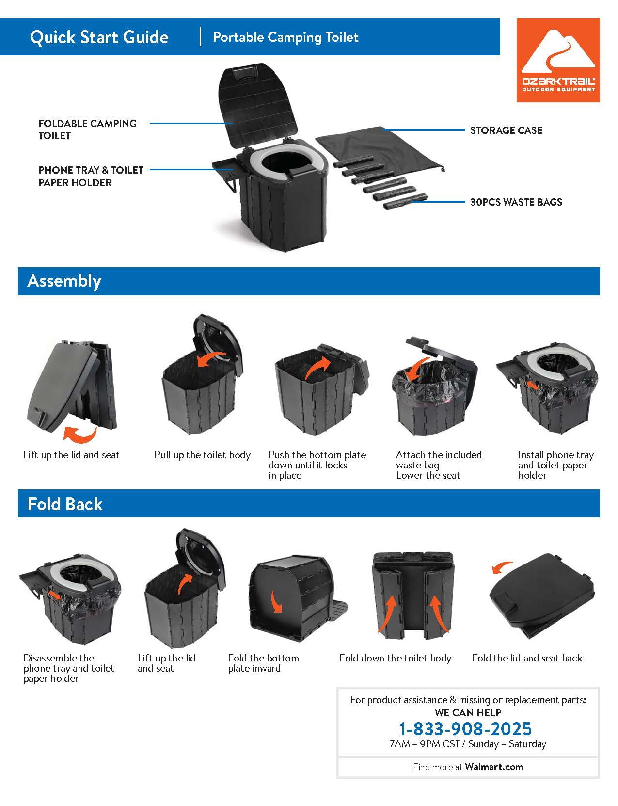 Ozark Trail Portable Camping Toilet