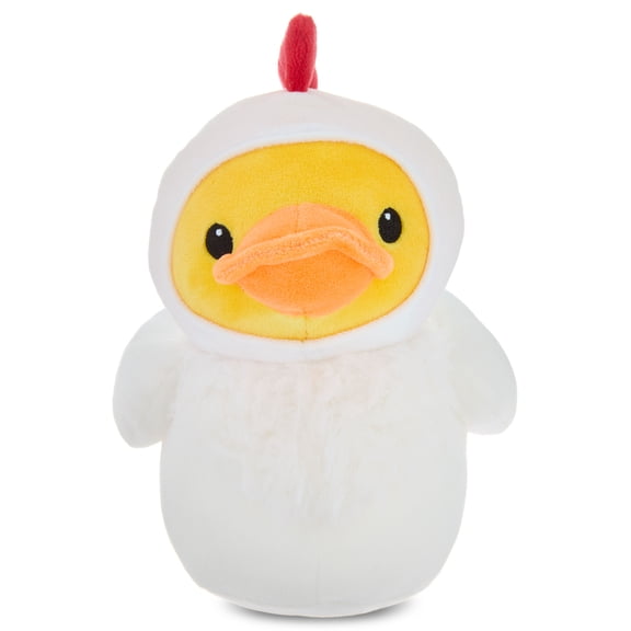 Chicken Duck Plush, Yellow and White, 8", Easter by Way To Celebrate