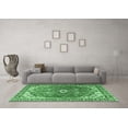 thumbnail image 3 of Ahgly Company Indoor Rectangle Medallion Emerald Green Traditional Area Rugs, 2' x 4', 3 of 4