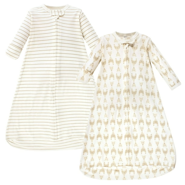 Saco de dormir portátil de manga larga de algodón para bebés Hudson Baby