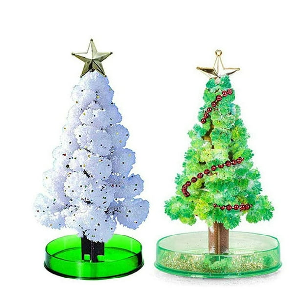 2 Pack Crystal Growing Kit Magical Growing Christmas Tree Kit for Kids