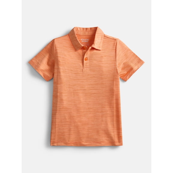 Athletic Works Boys Active Polo Shirt with Short Sleeves, Sizes 4-18