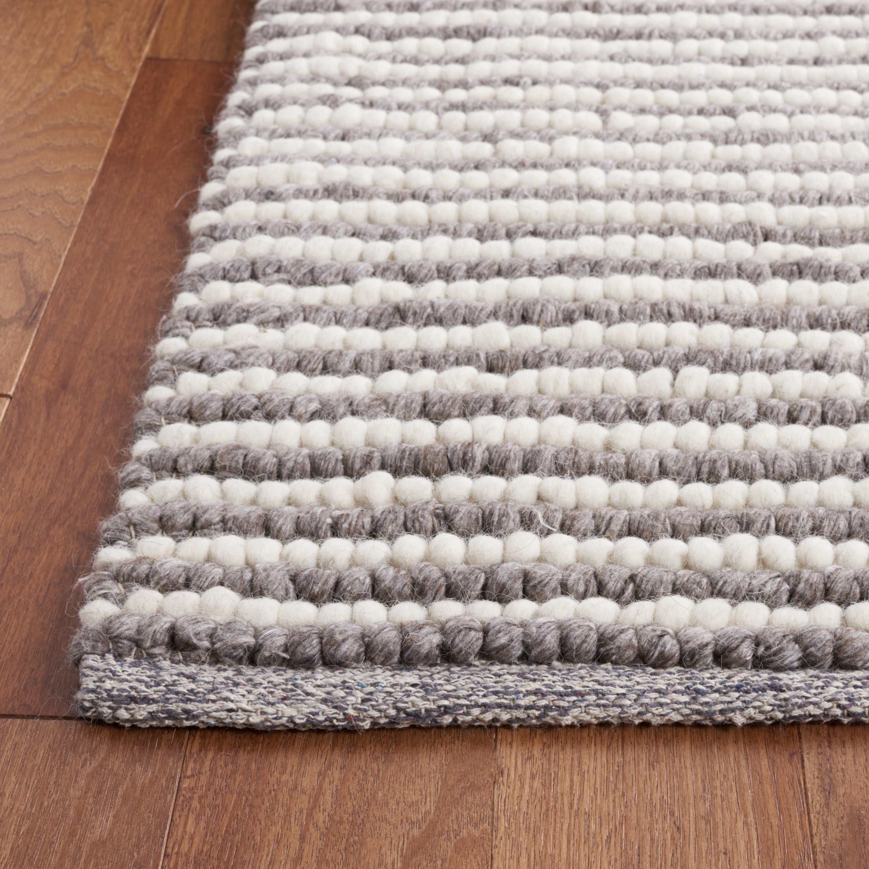 SAFAVIEH Martha Stewart Natura Striped Runner Rug, Ivory/Dark Brown, 2'3" x 9'