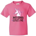 thumbnail image 3 of Inktastic My Oma Loves Me Girl Unicorn Youth T-Shirt, 3 of 5