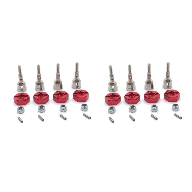 Vogacara RC Car Axle Cup Adaptador de 12 mm Modelo 1/18 Escala Regalos duraderos Accesorios de actualización Reemplazo de refuerzo para WLtoys Type1 NO1 Vogacara CBP202722