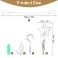 thumbnail image 2 of Wall Hanging Photo Display Cable Wire Rod with 10 Clips, 5Ft Hanging Picture Frames Collage Silver, 2 of 6