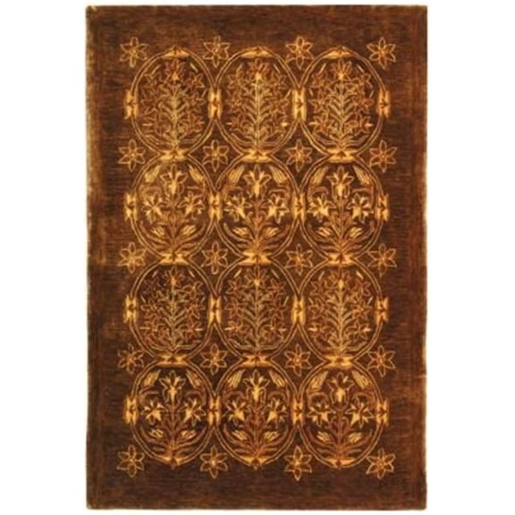 Safavieh  Handmade Taj Mahal Kobra Traditional Oriental Wool Rug 8' x 8' Round 8' Round Indoor Living Room Round