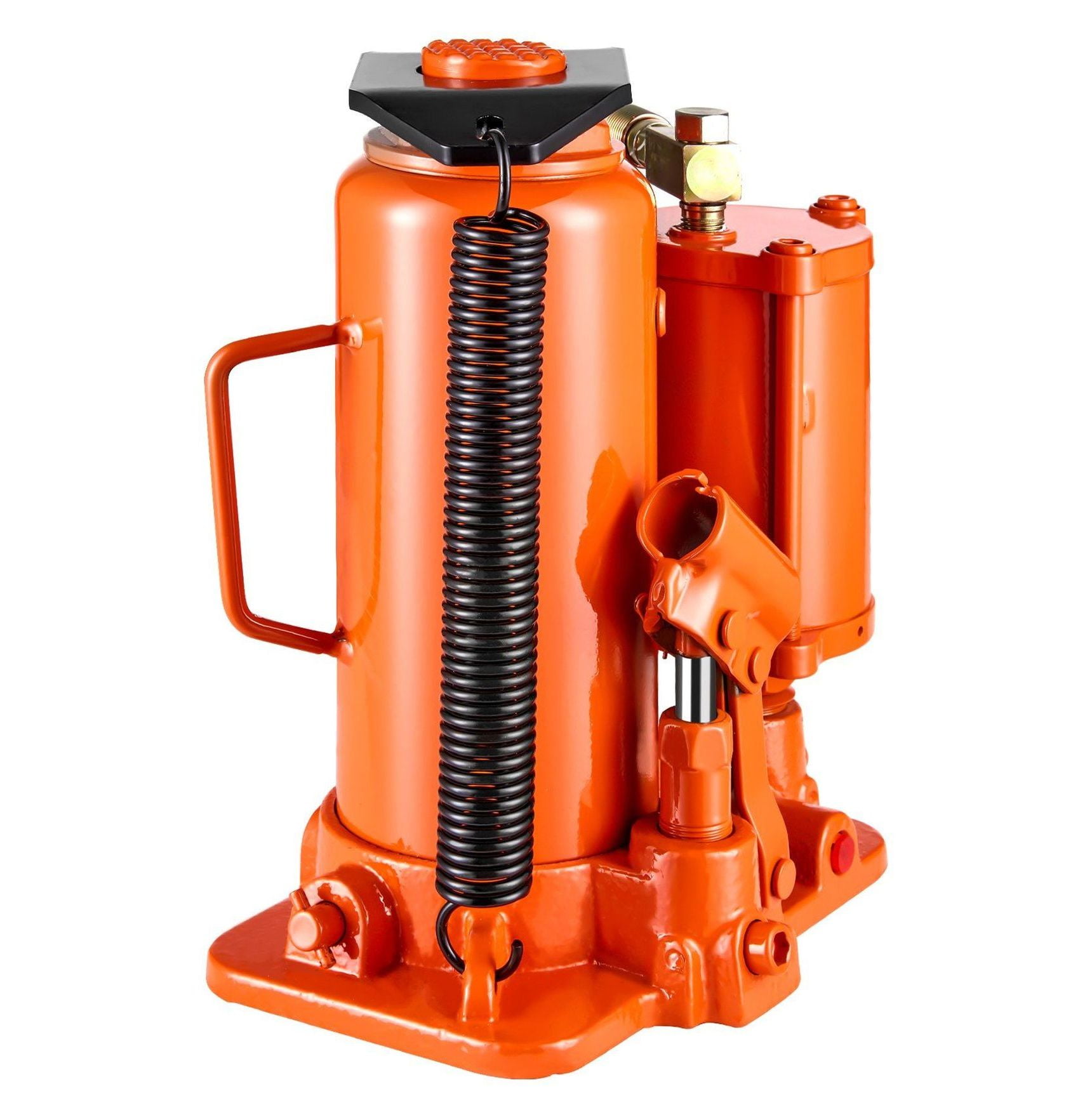 12 Ton Air Hydraulic Bottle Jack - Manual Hand Pump for Car Repair, SUV, Truck - Pneumatic Lift with Aluminum Pump - 6.69-12.6in Lifting Range
