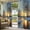 Yellow Black White, variant on Outdoor Curtains for Patio Waterproof, Winter Sunset Outdoor Privacy Panels Grommet, Nature Forest Snow Landscapes Blackout Outside Curtains for Porch/Cabana/Pergola/Gazebo 54"x108", 2 Panels
