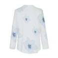 thumbnail image 5 of gakvbuo Summer Dresses for Women 2023 Plus Size Dress for Women Sundresses Women'S Shirt Dress Short Mini Dress 3/4 Sleeve Print Color Patchwork Shirt, 5 of 5