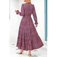 thumbnail image 3 of PRETTYGARDEN Women's Floral Maxi Dress Spring Long Sleeve V Neck Casual A Line Long Flowy Boho Party Dresses, 3 of 7