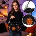 thumbnail image 5 of Plastic Halloween Storage Basket With Spider Skeleton Decorations For Party Favor Handbag Decorative Tote , 1pcs, B, 5 of 5