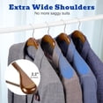 thumbnail image 3 of Perchas de madera HOUSE DAY con hombros anchos, paquete de 12 unidades para hombre, 3 of 9