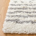 thumbnail image 3 of SAFAVIEH Arizona Teagan Geometric Shag Runner Rug, Ivory/Grey, 2'3" x 8', 3 of 8