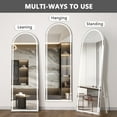 thumbnail image 4 of Hasipu 95" X 40" LED Arch Full Length Mirror, White Frame Mirror with Lights Wall Mounted Free Standing Leaning for Bedroom, Living Room, Dressing Area, 4 of 9