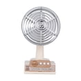 thumbnail image 2 of Ventilador de escritorio USB pequeño con ángulo ajustable, diseño retro, ligero para dormitorio, coche, verano. Blanco, 2 of 9