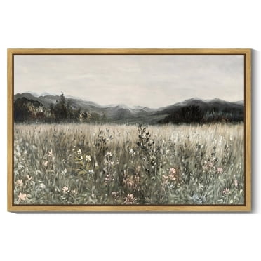 Drsoum Vintage 24x36in Natural Landscape Canvas Wall Art Prairie in Full Bloom Classic Wall Prints Modern Farmhouse Dining Rooms Bedroom Living Rooms Decor