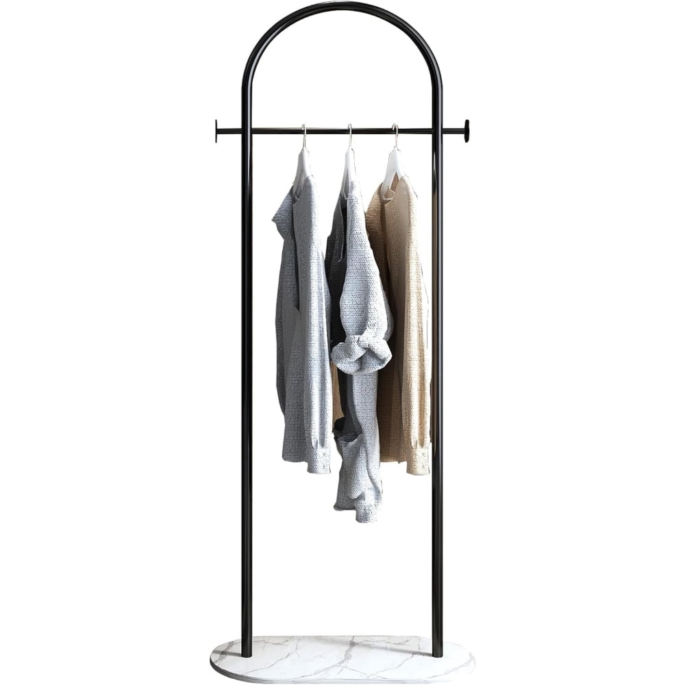 Heavy-Duty Metal Coat Rack with Storage Shelf, Foldable Coat Rack with Side Hooks & Cup Holder, Suitable for Entryway, Living Room, Office Use