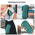 thumbnail image 6 of Cauagu Aquamarine Glitter Pattern Unisex Glasses Case,Zipper Protective Fabric Sunglass Case with Clip Soft Case Horizontal Protective Pouch for Sunglasses Eyewear, 6 of 6