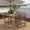 Brown, variant on SERWALL 5 Piece HDPE Outdoor Patio Dining Set, All-Weather 67-Inch Table and 4 Chairs for Deck, Lawn or Garden, Grey