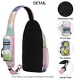 thumbnail image 3 of Rainbow Cartoon Sling Backpack for Women Men Crossbody Bag Chest Bag for Outdoor Activities Gym Small Travel Backpack Trendy Sling Backpack, 3 of 6