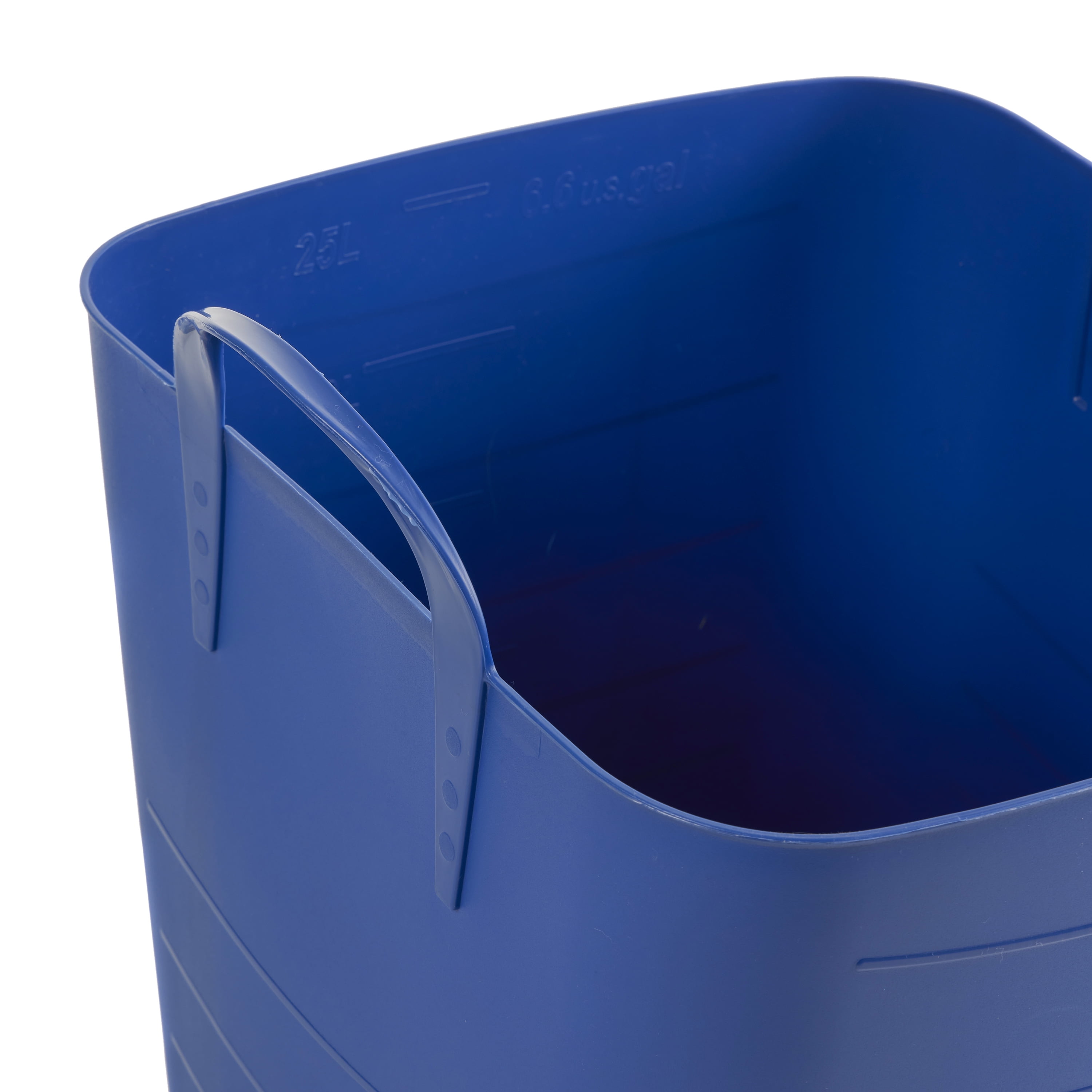 Life Story 25 Liter 6.6 Gallon Durable Plastic Storage Tote, Blue (12 Pack)