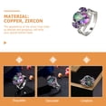 thumbnail image 3 of unbranded Anillo De Zirconia Multicolor Para Mujer Joyería Para Fiesta Y Especial, 3 of 7