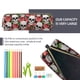 thumbnail image 5 of Easygdp Skull and Roses para Estuche de Lápices de Cuero, Estuche de Papelería de Cuero, Estuche de Gran Capacidad con Cremallera, 5 of 7