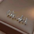 thumbnail image 5 of Pendientes de botón D y diamantes de imitación yuxing plata, 5 of 5