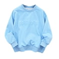thumbnail image 1 of GDREDA Sweatshirts de Sport Basiques pour Jeunes Col Rond pour Enfants (Bleu, 5-6 Ans), 1 of 9