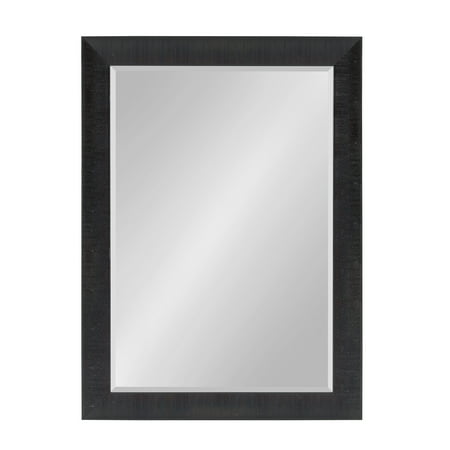 Kate and Laurel - Reyna Large Framed Rectangle Wall Mirror, 30 x 42 Black