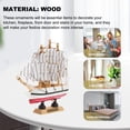 thumbnail image 4 of Wooden Sailboat Ornament Mediterranean Style Sailboat Model Wooden Craft Home Table Decoration (Random Color and Letters), 4 of 6