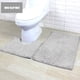 thumbnail image 5 of Naiovety Juego de alfombrillas de baño antideslizantes, 2 uds., alfombra para baño, absorbente de agua, alfombra de felpa para inodoro, Juegos de accesorios de baño gris Naiovety HA001740-03, 5 of 6