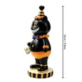 thumbnail image 6 of Halloween Vintage Circus Black Cat Resin Figurine Halloween Party Hat Cat Holding Skull Spooky-Cute Retro Carnival Decor for Mantel Tiered Tray, 6 of 6