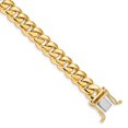 thumbnail image 1 of 14k Yellow Gold 8.25 Inch 8.7mm Hand Miami Cuban Link Box Chain Bracelet Curb Fancy, 1 of 6