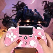 Wireless Controller Compatible with P4/P4 Slim/P4 Pro/Windows PC, Pink Cherry