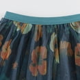 thumbnail image 6 of Aueoeo Women's Floral Printed Maxi Skirts High Waist Mesh Long Skirts Full Length A-Line Casual Beach Skirt Green M, 6 of 8
