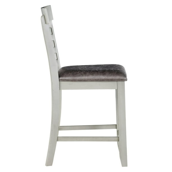 Steve Silver Hyland Stone Gray and Charcoal Wood 7-Piece Dining Set with Server