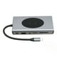 thumbnail image 4 of 13 en 1 Tipo C Hub Tipo C a HD Interfaz multimedia VGA 5 USB3.0 Tarjeta de memoria Tarjeta de almacenamiento RJ45 PD AUDIO3.5 Carga inalámbrica 10W Gris, 4 of 14