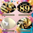 thumbnail image 4 of Golden Glitter 89th Birthday Banner Metallic Balloons Display Star Pattern Birthday Cake 89th Party Backdrop for 89th Birthday Party Elderly Celebration Birthday Gathering, 4 of 5