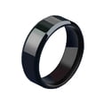 thumbnail image 1 of Anillo de joyería de acero inoxidable para hombres y mujeres, anillos negros, banda de compromiso de boda, espejo de calidad, joyería masculina personalizada, moda, 1 of 4