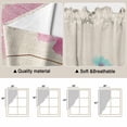 thumbnail image 5 of Blue Pink Flowers Swag Valances for Windows 2 Pack, Kitchen Window Curtains 36 Inch Length, Spring Garden Floral Rustic Burlap Privacy Swag Curtains for Living Room/Bathroom with Rod Pocket 36"x36", 5 of 8